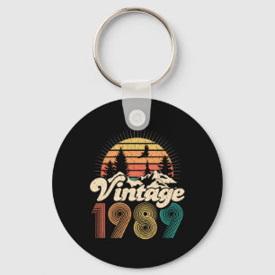 30th Birthday Gifts - Vintage 1989 Hiking Women Me Keychain
