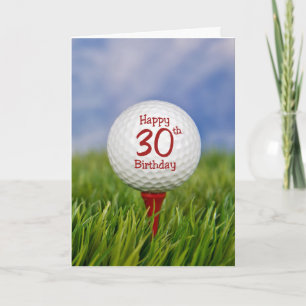 30th Birthday Golf Ball Card