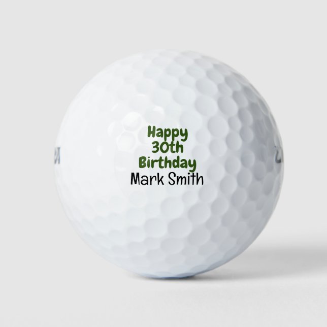 30th Birthday  Golf Balls (Front)