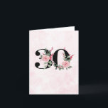 30th Birthday Greeting Card - Floral Age 30<br><div class="desc">About this item * INSIDE GREETING: "Happy 30th Birthday" COVER - 30 * CARD SIZE - Receive 1, regular sized notecard with 5x7 Inch envelope. We offer funny cards that come either blank or greeted inside, so be sure to review all product photos before purchasing. * USE - The perfect,...</div>