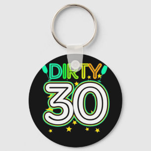 30th Birthday Happy 30th Birthday Keychain