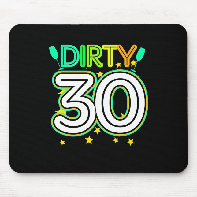 30th Birthday | Happy 30th Birthday Mouse Pad (Front)