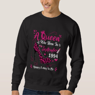 30th Birthday High Heel A Queen Was Born In Septem Sweatshirt