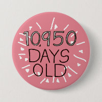 30th Birthday in days 30 years old