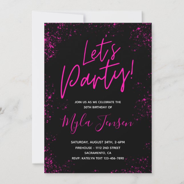 30th Birthday Invitation | 30th Birthday Party (Front)