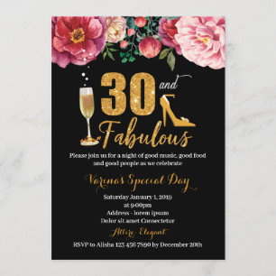30th Birthday Invitation for Women