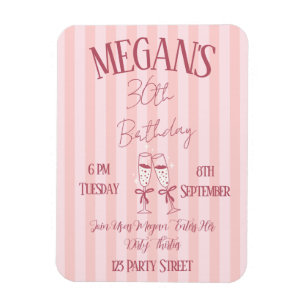 30th Birthday Invite Magnet