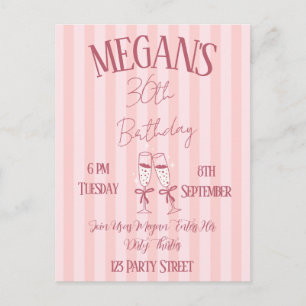 30th Birthday Invite Postcard