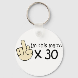 30th Birthday Keychain