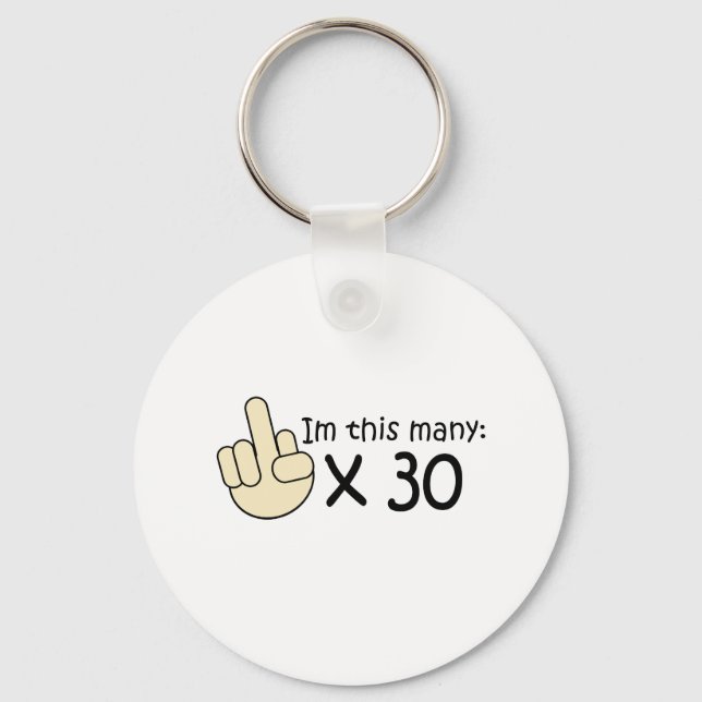 30th Birthday Keychain (Front)