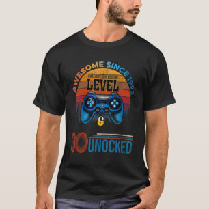 30th Birthday Level 30 Unlocked 30 Year Old Awesom T-Shirt