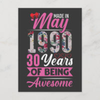 30th Birthday May 1990 30 Years old Wife Mother