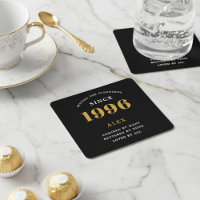 30th Birthday Name 1996 Year Black Gold Custom