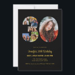 30th Birthday Number 30 Photo Collage Modern Black Invitation<br><div class="desc">Mark thirty years of wonderful memories and adventures with this captivating 30th Birthday Number Photo Collage. This customizable template is the perfect blend of creativity and sentiment, allowing you to create a truly memorable gift for your loved one's special day. Capture the essence of incredible years in a single masterpiece...</div>