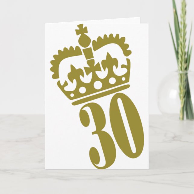 30th Birthday - Number – Thirty Card (Front)