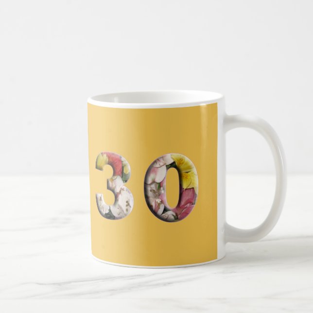 30th Birthday or Anniversary Mugs or Steins (Right)
