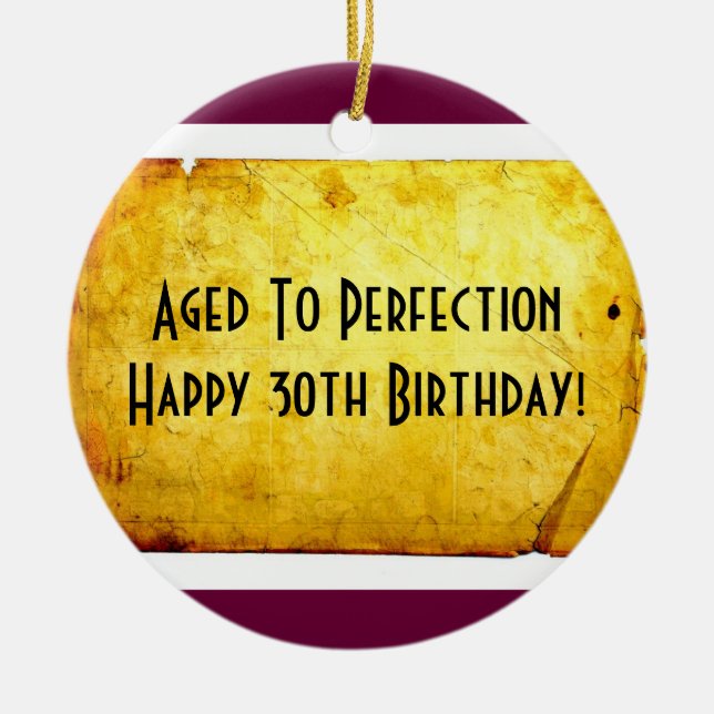 30th Birthday Ornament (Front)