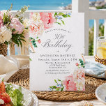 30th Birthday Party Feminine Pink Roses Floral Inv Invitation<br><div class="desc">A beautiful and feminine party invitation to celebrate a 30th birthday in elegant style. This floral design is bordered with a frame of charming pink roses and greenery.  This invitation is available as a printed invitation or digital download.</div>