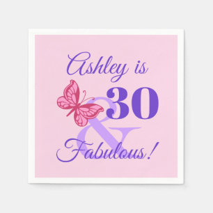 30th Birthday Party For Women Napkin