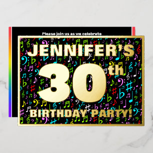 30th Birthday Party — Fun, Colourful Music Symbols