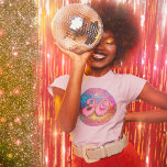 30th Birthday Party Gold Pink Glitter Disco Ball T-Shirt<br><div class="desc">Do you love the 80s dancing disco ball? The 70s disco ball? Look at our 30th Birthday Party Gold Pink Glitter Disco Ball T-Shirt! Celebrate in style with our vibrant birthday disco ball t-shirt featuring a colourful gold mirror disco ball and dazzling typography with a digital glitter and gold effect....</div>