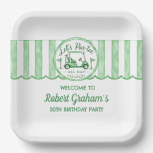 30th Birthday Party Golf Theme Let's Par-tee Paper Plate