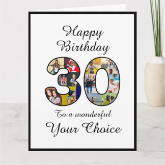 30th Birthday Party Happy 30 Modèle de texte photo