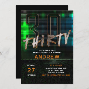 30th Birthday Party Ideas for Guys Invitation
