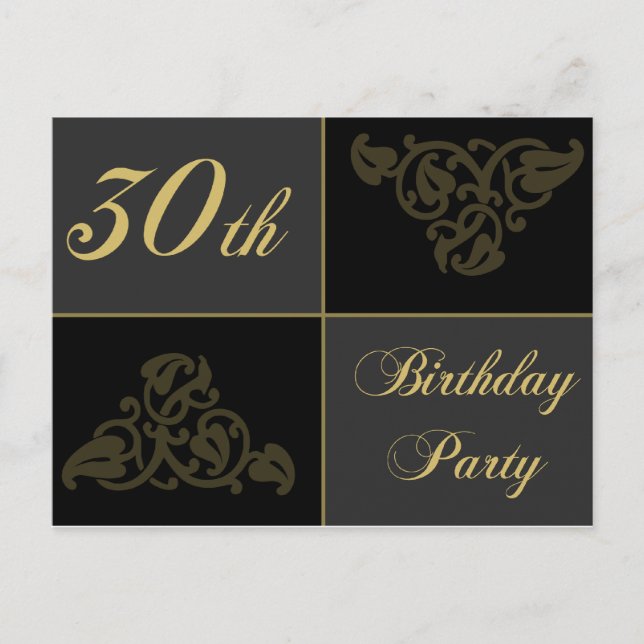 30th Birthday Party Invitations (Front)