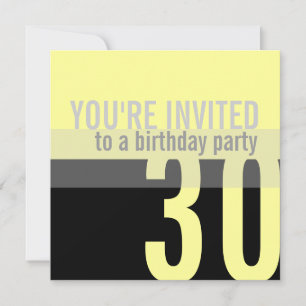 30th Birthday Party Invitations {Lemon Yellow}