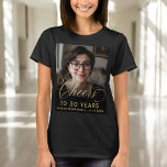 30th Birthday Party Photo Gold Script Cheers  T-Shirt<br><div class="desc">Celebrate turning 30 in style with this 30th birthday photo gold script "Cheers" T-shirt. Featuring your photo and stylish gold script,  this tee combines elegance and fun,  making it a perfect keepsake for the occasion. Comfortable and custom-designed,  it’s the ideal piece to wear while marking this milestone birthday.</div>