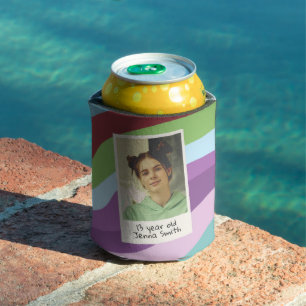 30th Birthday Party Thirty Flirty & Thriving Photo Can Cooler