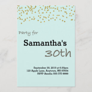 30th Birthday Personalized in Pastel Colours Invitation