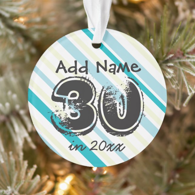 30th Birthday Personalized Ornament (Tree)