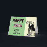 30th Birthday Personalized Retro Funny Cartoon Card<br><div class="desc">A wonderful funny vintage personalized cartoon birthday card with a very cheeky "Looking For Your Youth" message. Add the age and name using the template provided. Create your own special custom celebration card. The retro feel of the colours mixed with the vintage cartoon characters create a unique design especially for...</div>