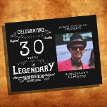 30th Birthday Photo Black Vintage Birthday Invites Postcard<br><div class="desc">These 30th birthday photo black vintage birthday postcard invites are the perfect way to commemorate a special milestone in your loved one's life! The classic design of this postcard style invitation features a beautiful vintage photo with black background, combined with elegant vintage font that create a timeless look. You can...</div>