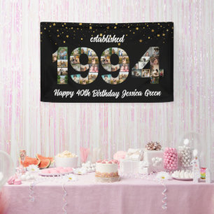 30th birthday Photo Collage established 1994 Banner