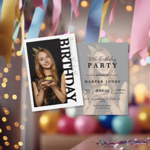 30th Birthday Photo college Party  Enclosure Card