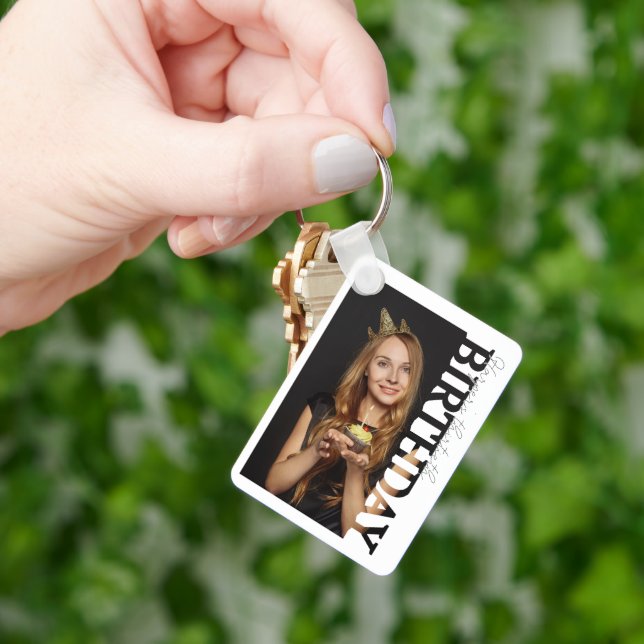 30th Birthday Photo college Party  Keychain (Hand)