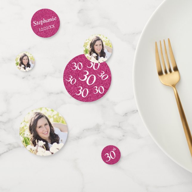 30th Birthday Photo Confetti (Group)