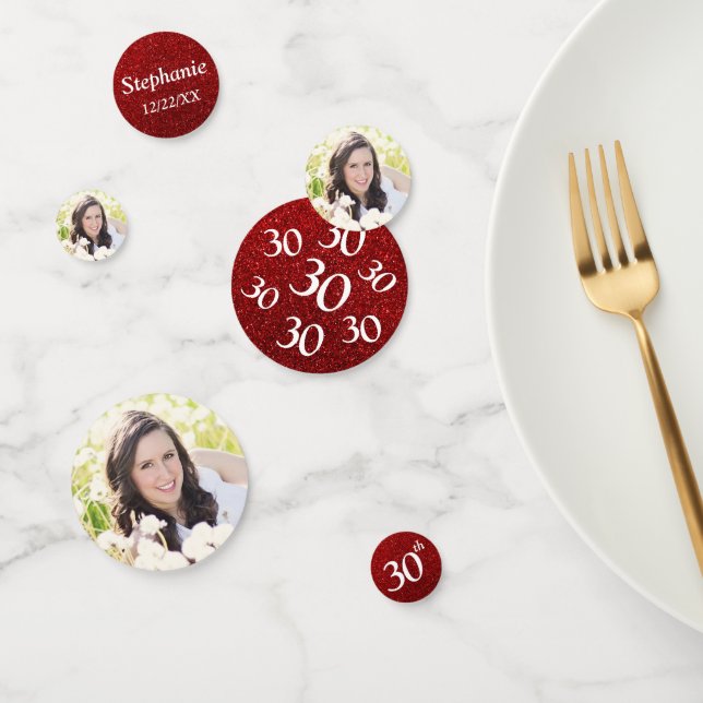 30th Birthday Photo Confetti (Group)