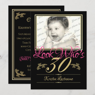 30th Birthday Photo Invitation