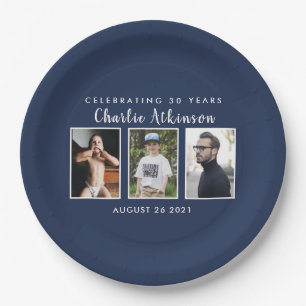 30th birthday photo plate