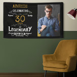 30th Birthday Photo Template Legendary Banner<br><div class="desc">Photo template any year "Original Quality Legendary Inspiration" banner for that special person. Add the photo and name as desired in the template fields creating a unique birthday celebration gift. Team this up with the matching gifts, party accessories, and clothing available in our store www.zazzle.com/store/thecelebrationstore</div>