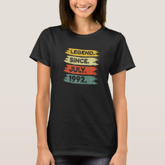 30th Birthday Retro Vintage Legend Since July 1992 T-Shirt