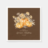 30th Birthday Rustic Boho Pumpkin Fall Custom