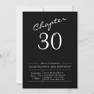 30th Birthday Script 30 Party Invitation