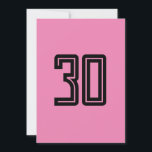 30TH BIRTHDAY SIMPLE PINK CUSTOM INVITATION<br><div class="desc">30TH BIRTHDAY CUSTOM INVITATION</div>