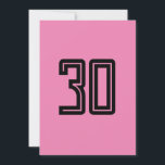 30TH BIRTHDAY SIMPLE PINK CUSTOM INVITATION<br><div class="desc">30TH BIRTHDAY CUSTOM INVITATION</div>