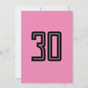 30TH BIRTHDAY SIMPLE PINK CUSTOM INVITATION